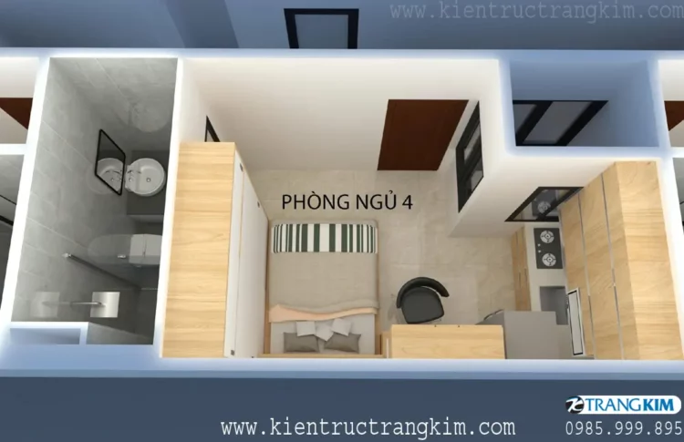 Hình ảnh phối cảnh nội thất chung cư mini cho thuê. 4
