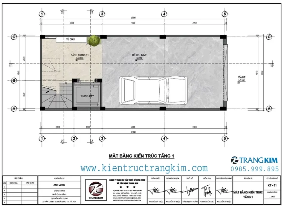 Mặt bằng thiết kế tầng 1 1