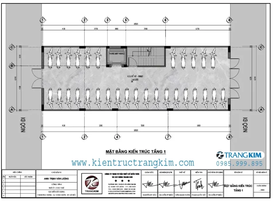 Mặt bằng thiết kế tầng 1 1
