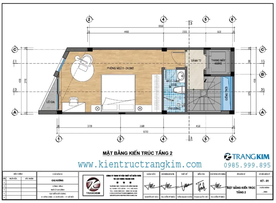 Mặt bằng thiết kế tầng 2 1