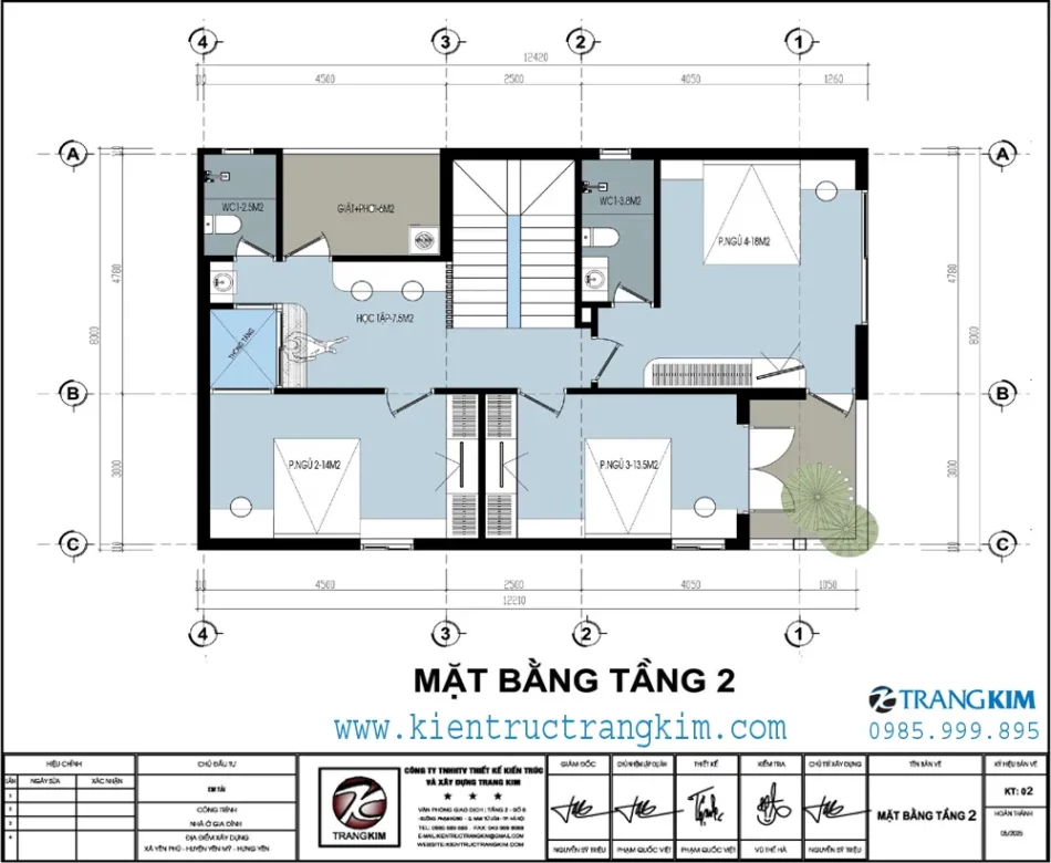 Mặt bằng thiết kế tầng 2 1