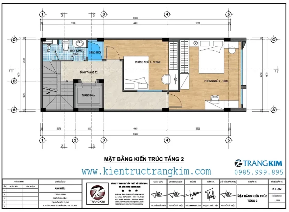 Mặt bằng thiết kế tầng 2 1