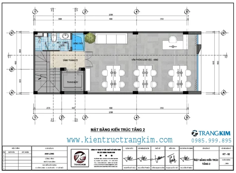 Mặt bằng thiết kế tầng 2 1