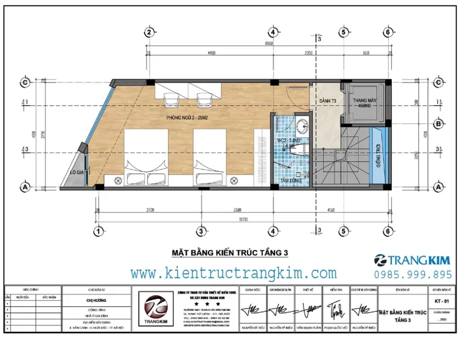 Mặt bằng thiết kế tầng 3 1