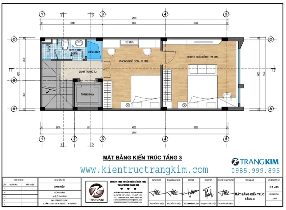 Mặt bằng thiết kế tầng 3 1