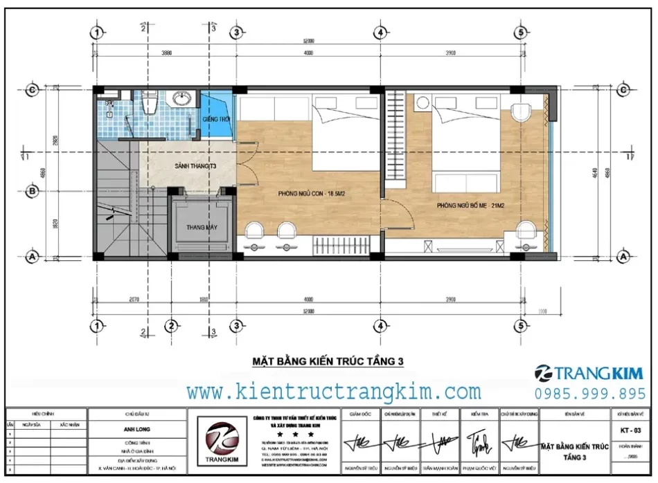 Mặt bằng thiết kế tầng 3 1
