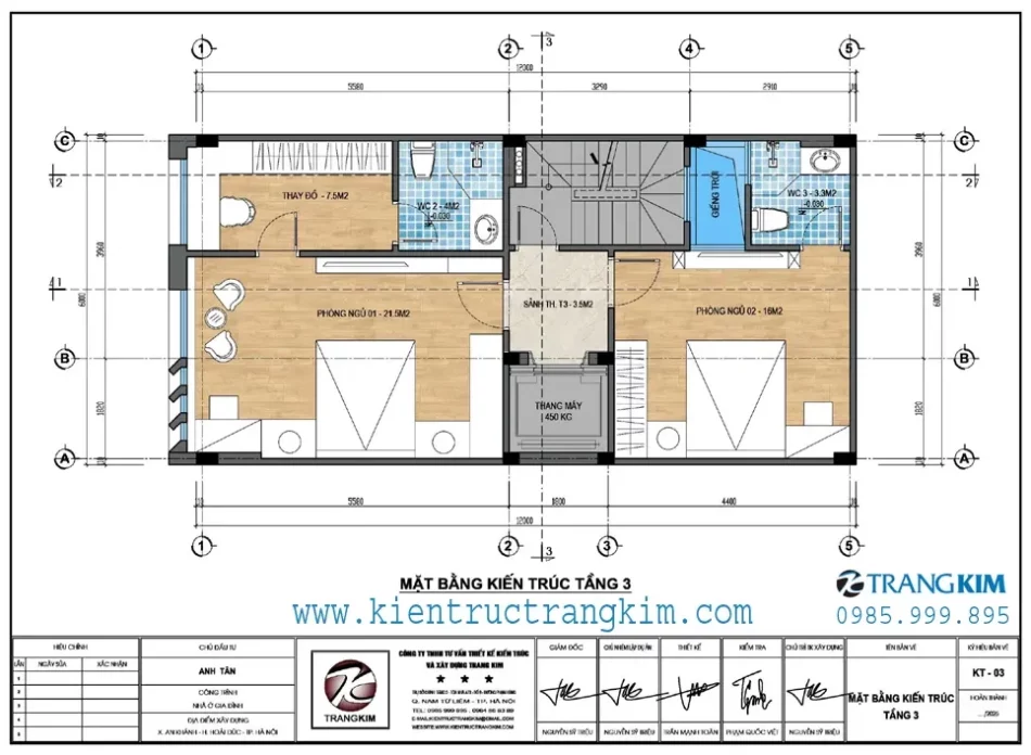 Mặt bằng thiết kế tầng 3 1