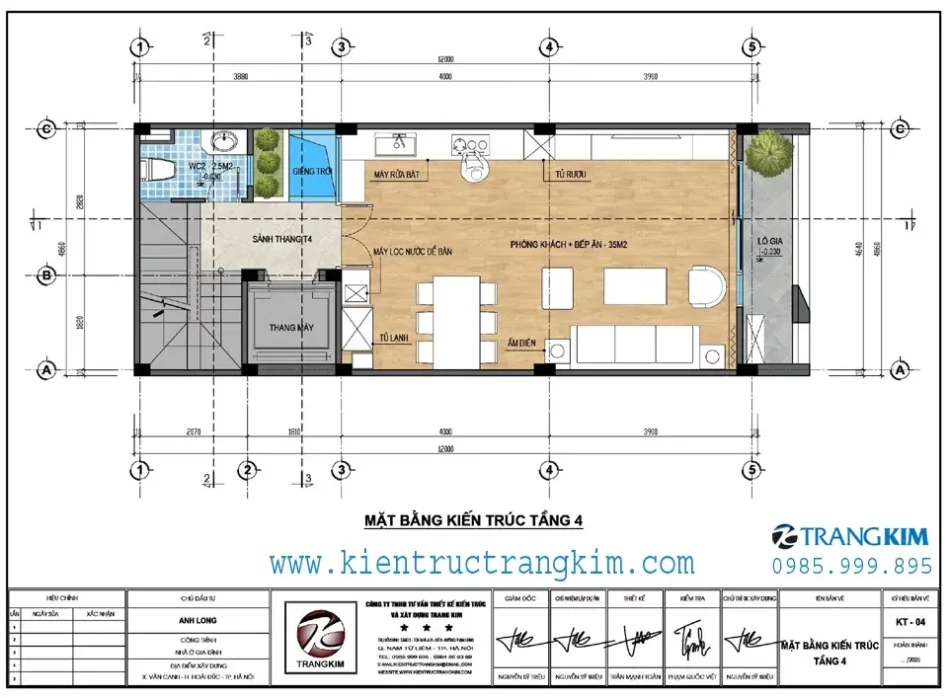 Mặt bằng thiết kế tầng 4 1