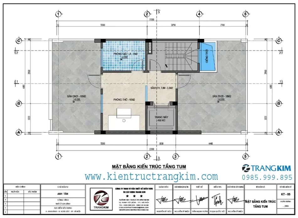 Mặt bằng thiết kế tầng 5 1