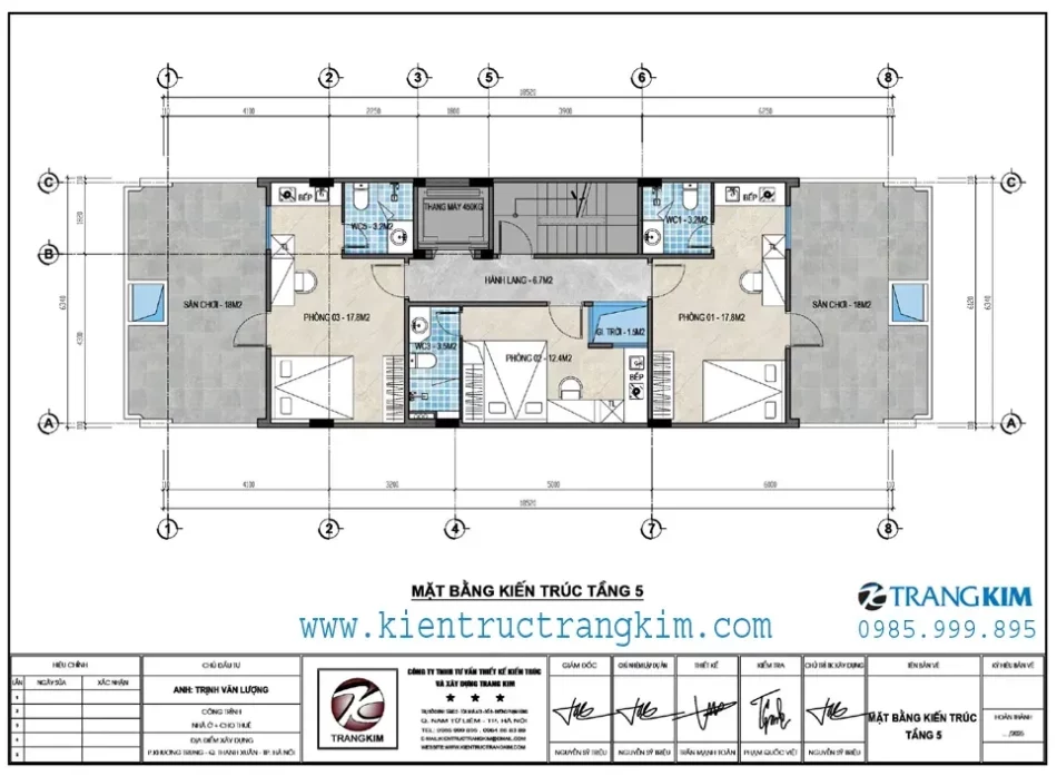 Mặt bằng thiết kế tầng 5 1