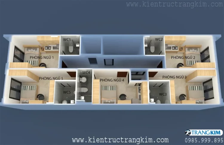 Hình ảnh phối cảnh nội thất chung cư mini cho thuê. 10