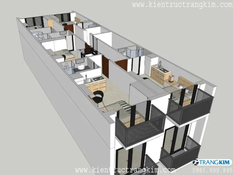 Hình ảnh phối cảnh nội thất chung cư mini cho thuê. 11