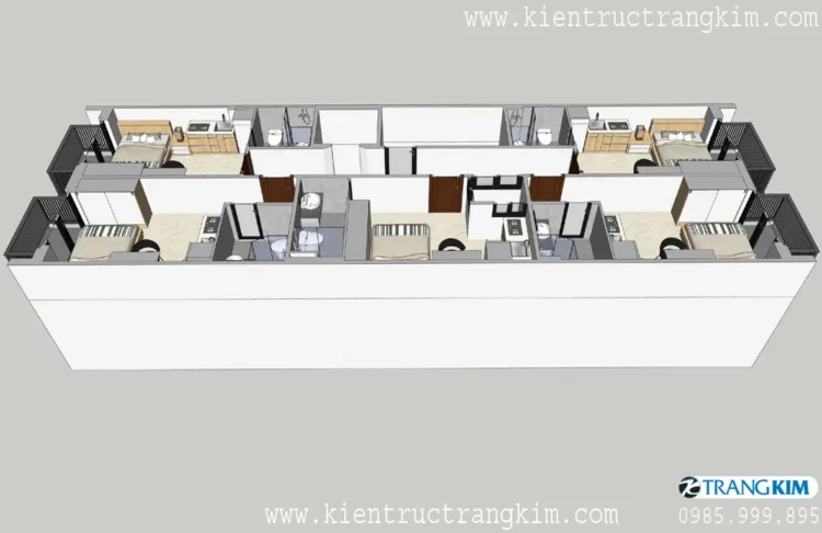 Hình ảnh phối cảnh nội thất chung cư mini cho thuê. 12