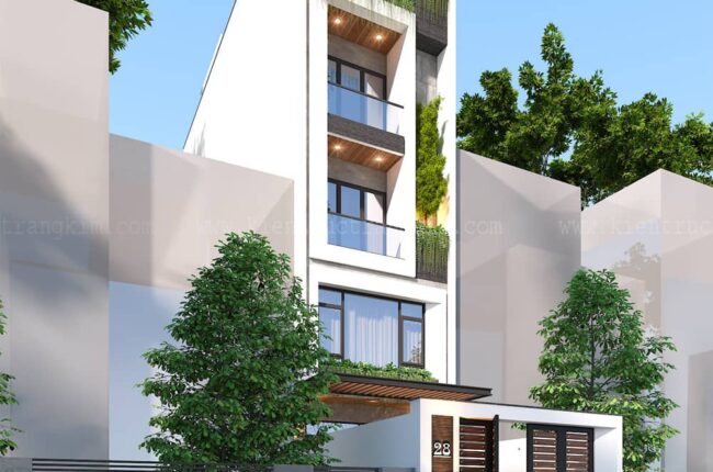 Mặt tiền nhà phố hiện đại, thiết kế tối giản, sang trọng.