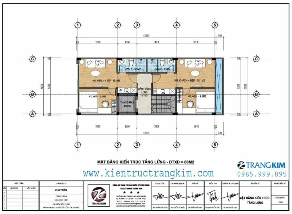Mặt bằng thiết kế tầng lửng 1 Mặt bằng thiết kế tầng lửng 1