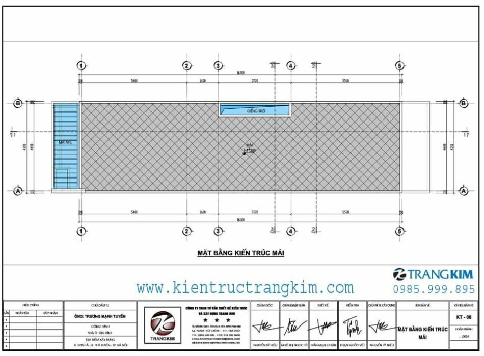 Mặt bằng thiết kế mái 1 Mặt bằng thiết kế mái 1