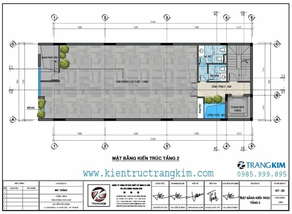 Mặt bằng thiết kế tầng 2 1 Mặt bằng thiết kế tầng 2 1