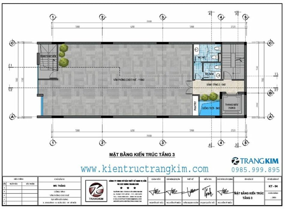 Mặt bằng thiết kế tầng 3 1 Mặt bằng thiết kế tầng 3 1