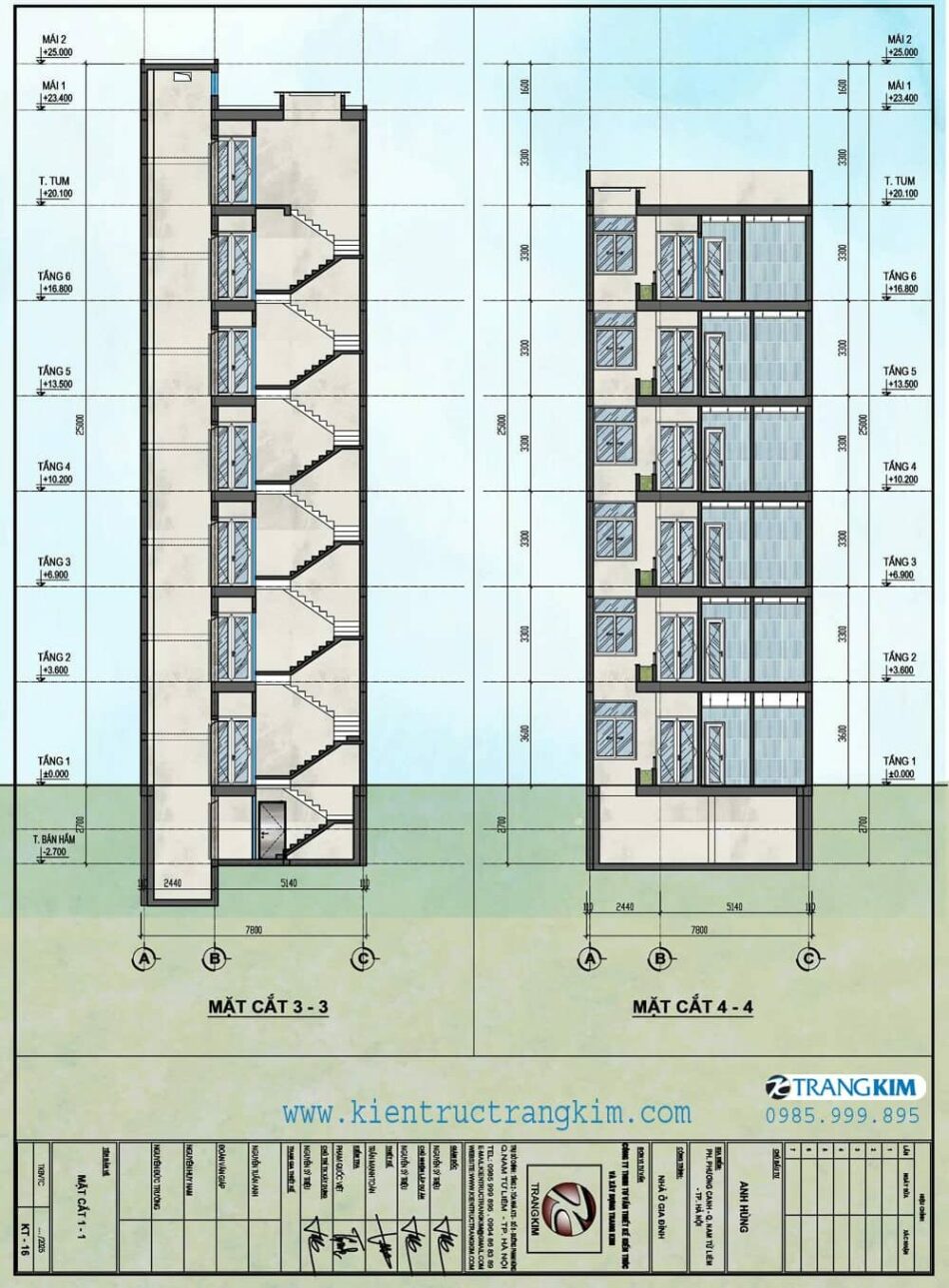 Mặt cắt của kiến trúc 4 Mặt cắt của kiến trúc 4