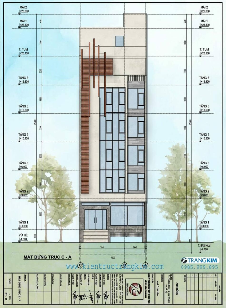 Mặt cắt của kiến trúc 1 Mặt cắt của kiến trúc 1