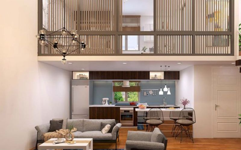 Mẫu căn hộ mini 20m² có gác lửng 1 Mẫu căn hộ mini 20m² có gác lửng 1