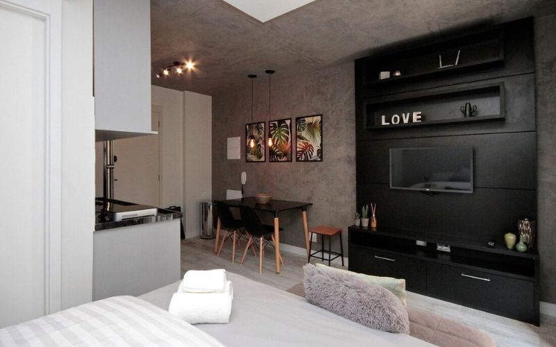 Mẫu 5: Studio mở thoáng rộng trong 30m² 1 Mẫu 5: Studio mở thoáng rộng trong 30m² 1