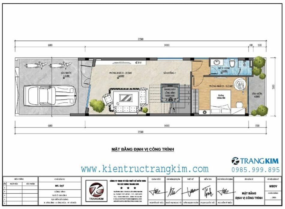 Mặt bằng định vị công trình 1 Mặt bằng định vị công trình 1