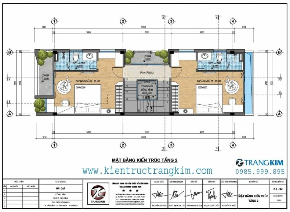 Mặt bằng thiết kế tầng 2 1 Mặt bằng thiết kế tầng 2 1