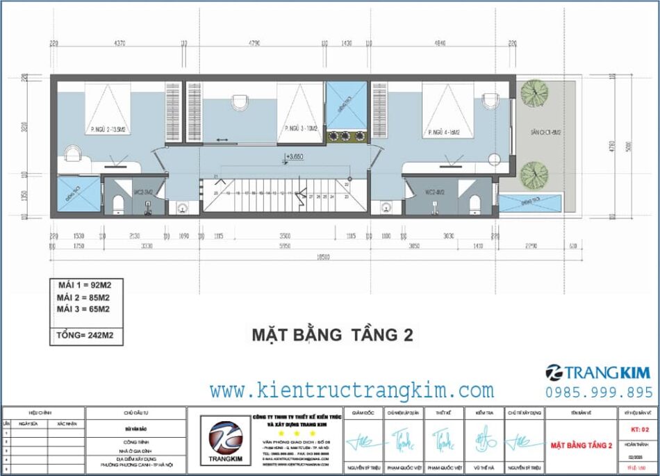 Mặt bằng thiết kế tầng 2 1