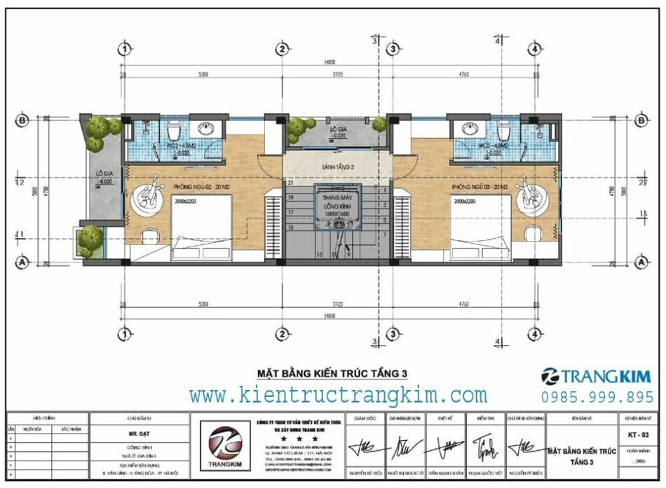 Mặt bằng thiết kế tầng 3 1 Mặt bằng thiết kế tầng 3 1