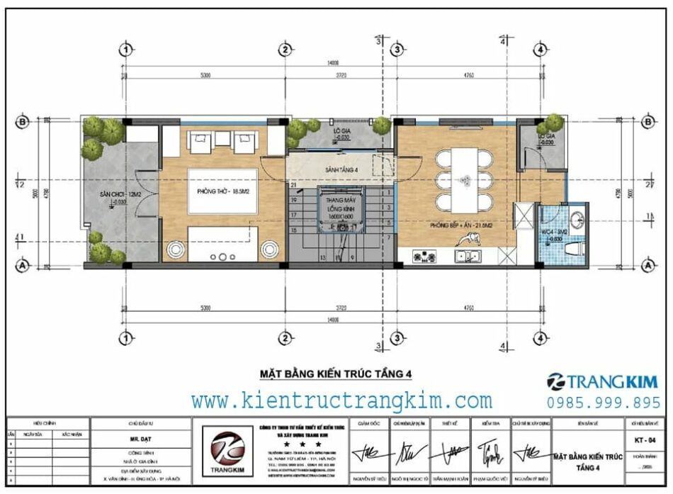 Mặt bằng thiết kế tầng 4 1 Mặt bằng thiết kế tầng 4 1