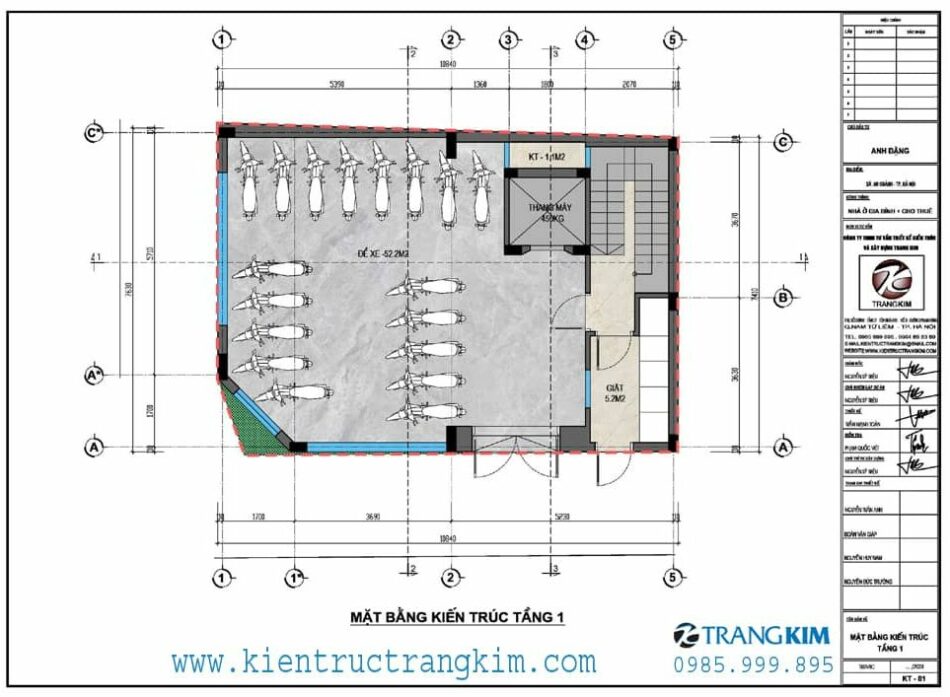 Mặt bằng thiết kế tầng 1 1