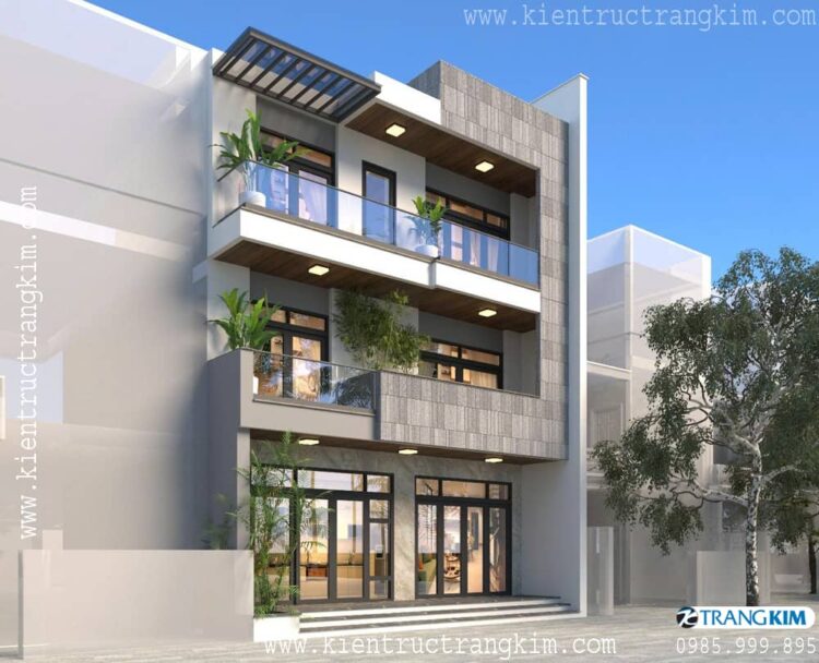 Thiết kế biệt thự đẹp mái Bằng 3 tầng tại xã An Khánh, Hà Nội. 1