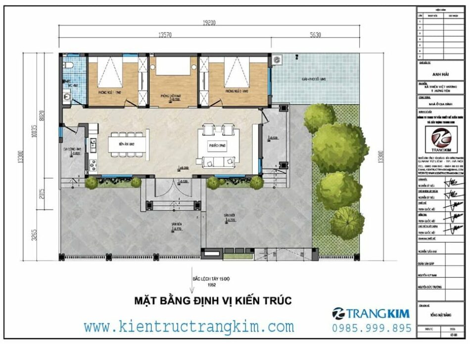 Mặt bằng định vị công trình 1