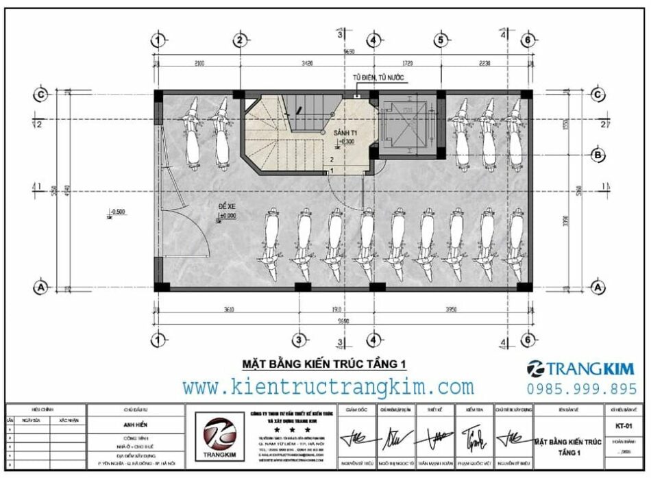 Mặt bằng thiết kế tầng 1 1