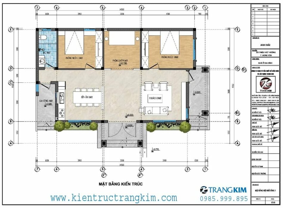 Mặt bằng thiết kế tầng 1 1