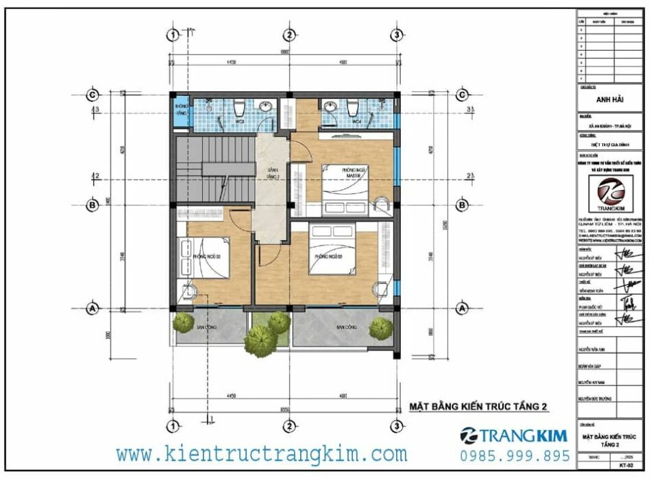 Mặt bằng thiết kế tầng 2 1