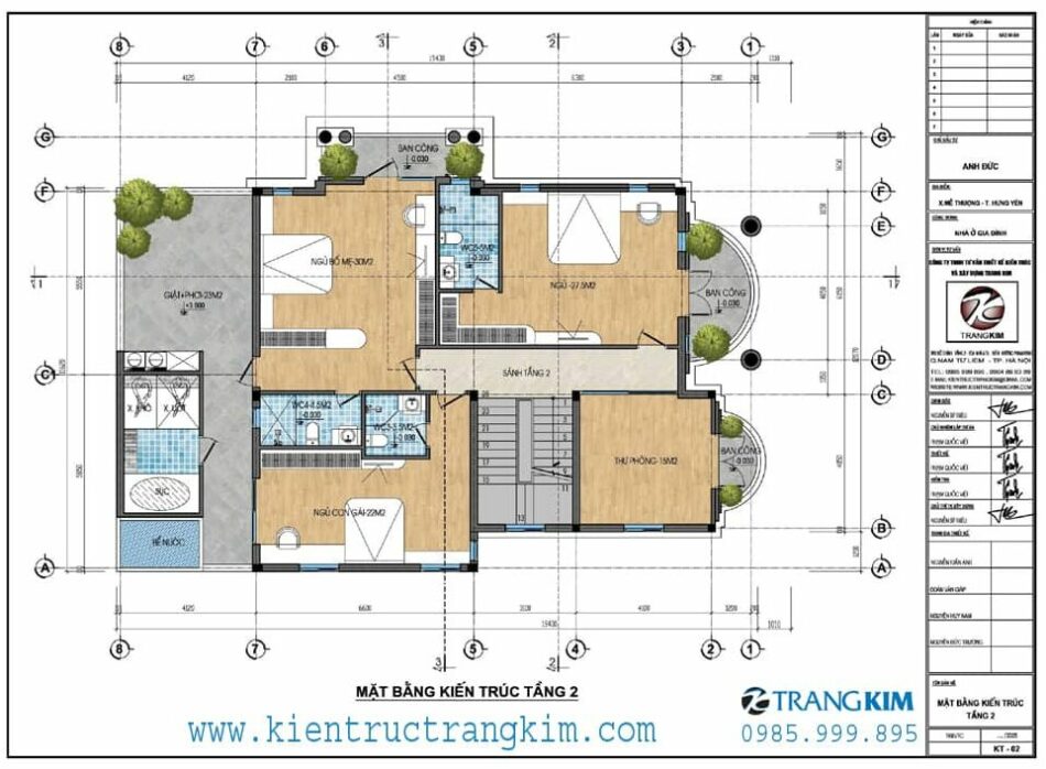 Mặt bằng thiết kế tầng 2 1