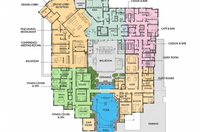 Cách tối ưu mặt bằng khách sạn hiệu quả để tăng công suất phòng