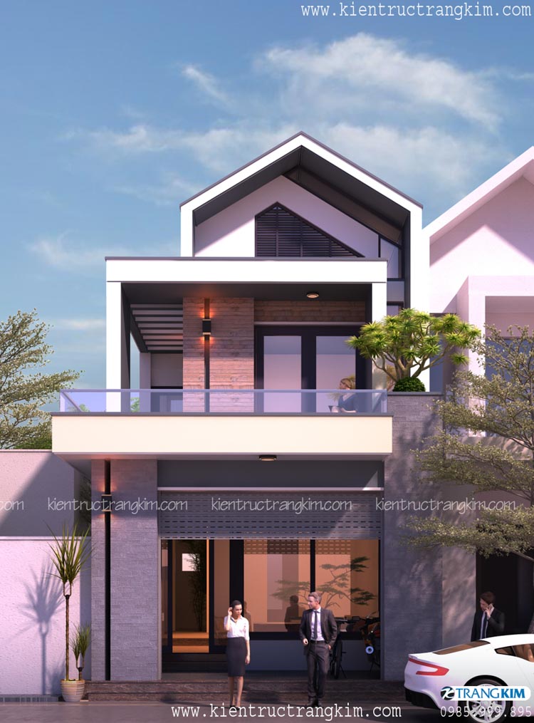 Thiết kế nhà 2 tầng 3 phòng ngủ hiện đại 6x18m tiện nghi, sang trọng 1