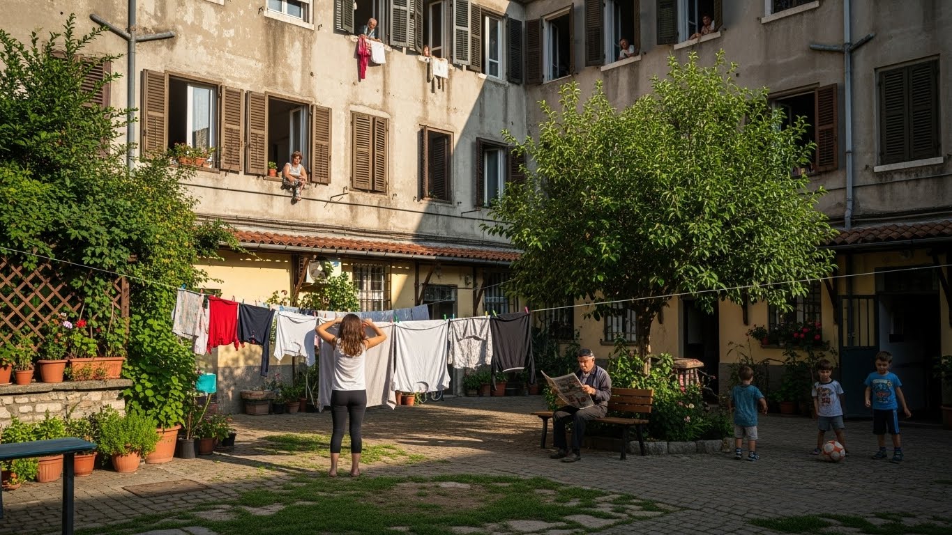 Mẫu dãy trọ có sân chung tạo không gian sinh hoạt 1 Mẫu dãy trọ có sân chung tạo không gian sinh hoạt 1