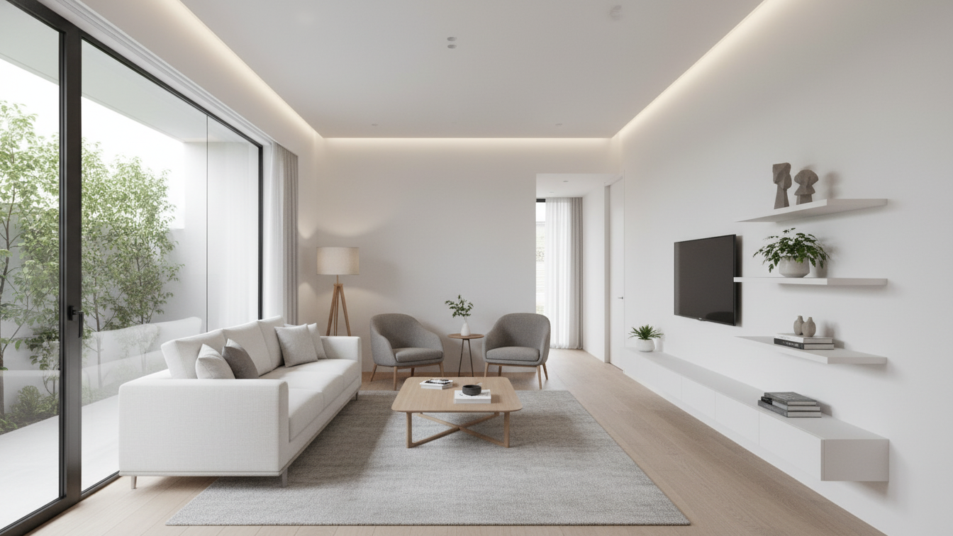 Ứng dụng phong cách modern minimalist cho không gian nhà ống 1 Ứng dụng phong cách modern minimalist cho không gian nhà ống 1