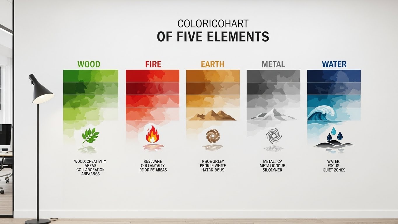 Gợi ý chọn màu sơn văn phòng theo ngũ hành 1 Gợi ý chọn màu sơn văn phòng theo ngũ hành 1