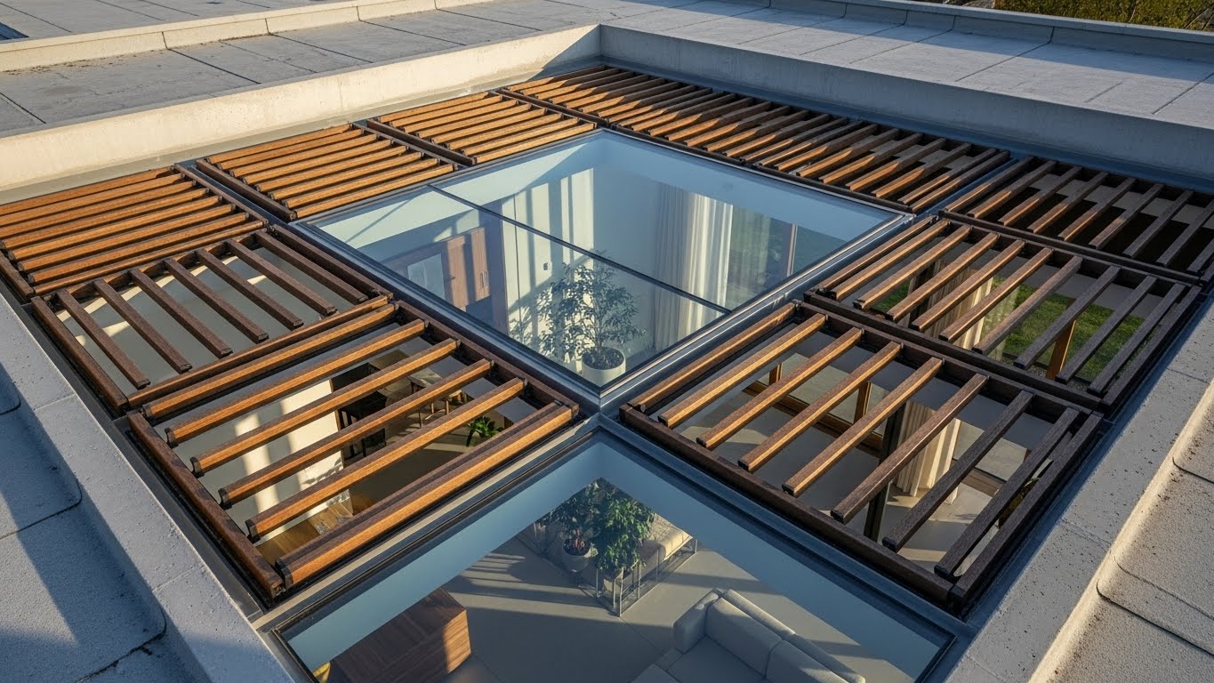 Giải pháp bố trí giếng trời giữa nhà mà vẫn đảm bảo sự kín đáo 1