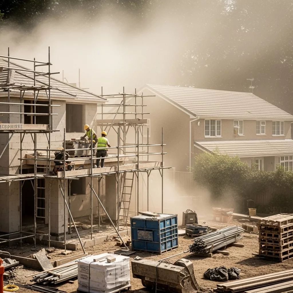 Những ảnh hưởng phổ biến: tiếng ồn khi thi công, bụi và rác xây dựng 1 Những ảnh hưởng phổ biến: tiếng ồn khi thi công, bụi và rác xây dựng 1