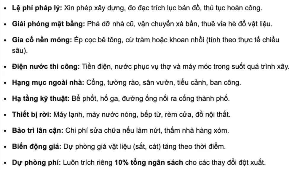 Chi phí thiết kế và chi phí giám sát có được tách riêng không? 1