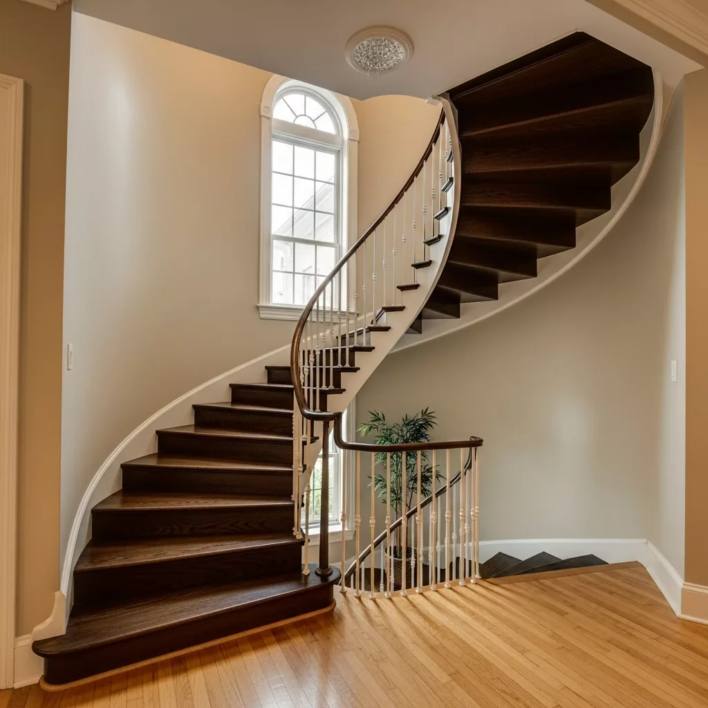 Cầu thang xoắn trở thành điểm nguy hiểm trong sinh hoạt 1