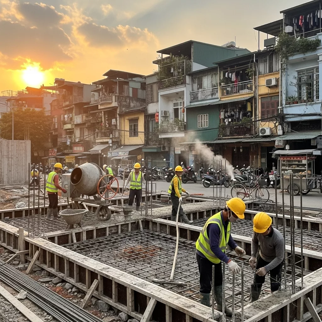 Các công việc chính trong phần thô 1 Các công việc chính trong phần thô 1