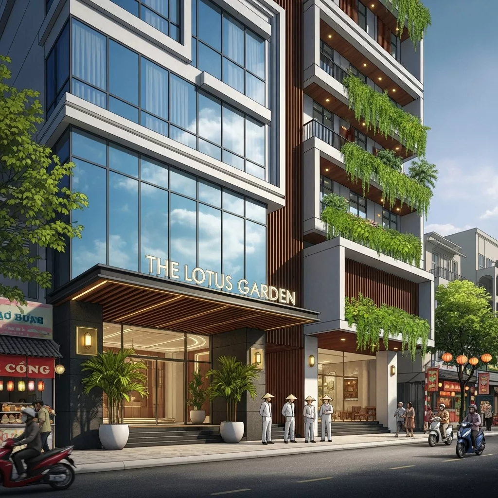 Vai trò của mặt tiền trong xây dựng nhận diện nhà nghỉ 1