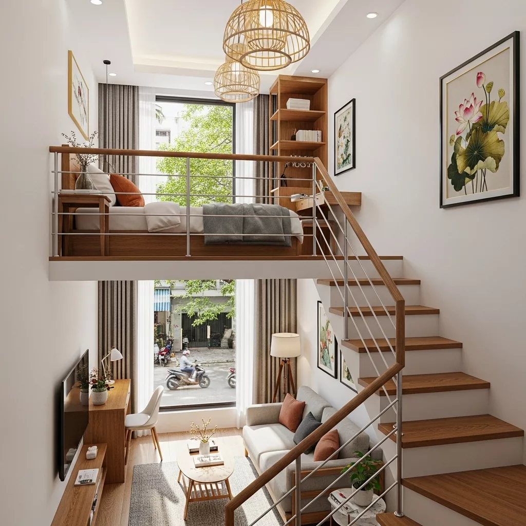 Vai trò của gác lửng trong nhà 5x10 1